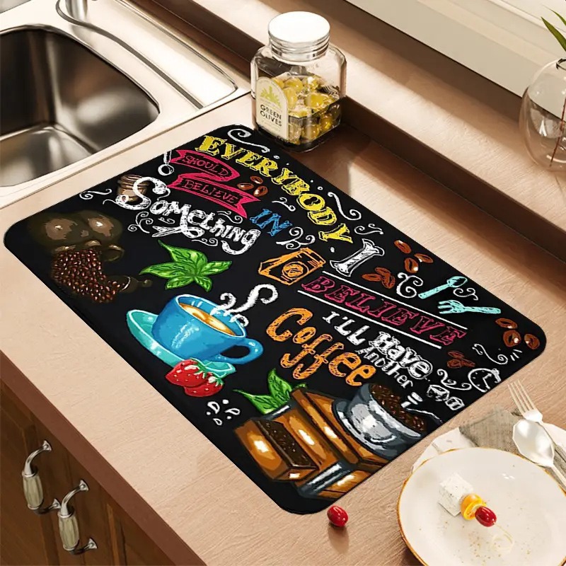 Bar Mat Rubber - Kreatywna Mata do Suszenia Naczyń z